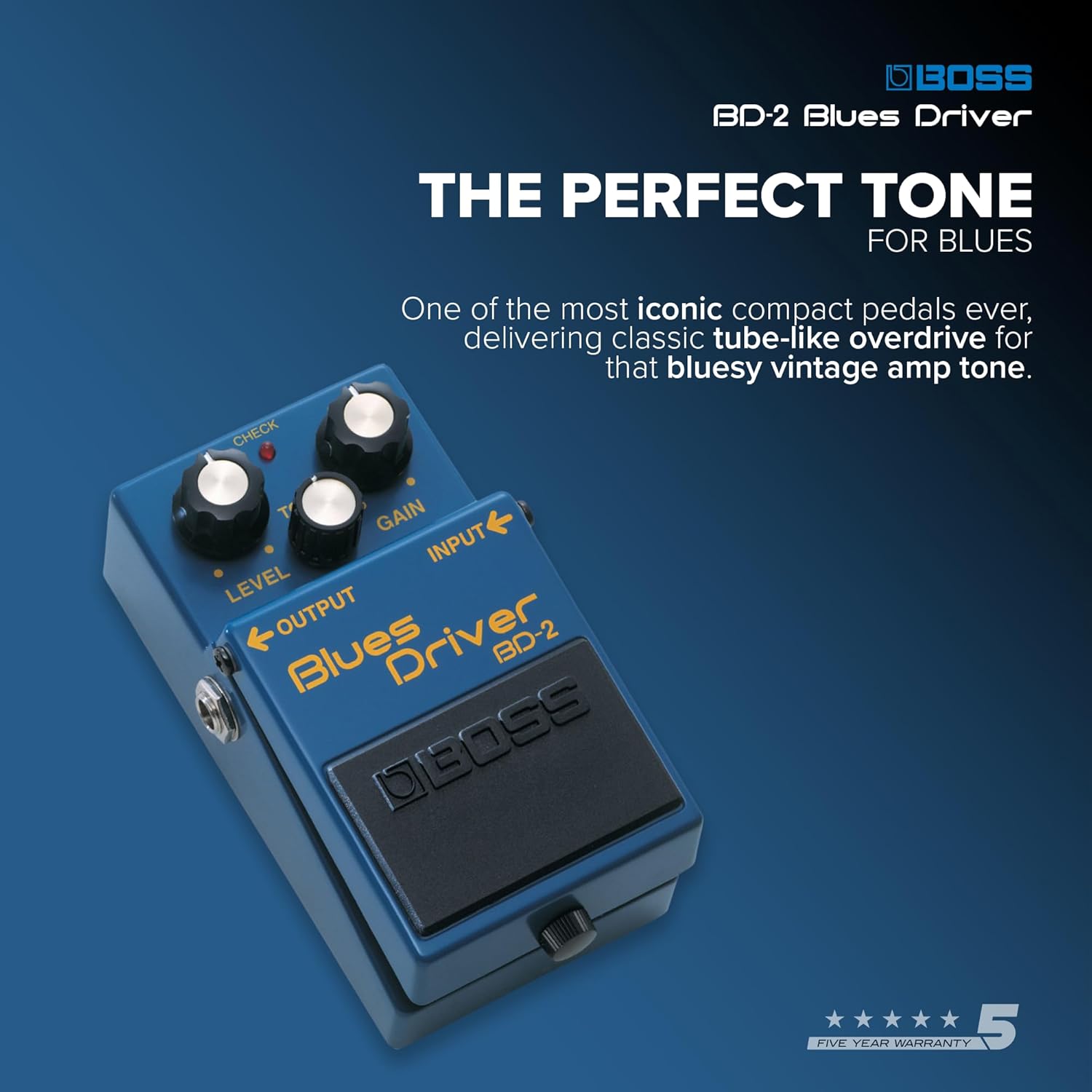 Boss BD-2 Blues Driver Guitar Effects Pedal Standard Pedal